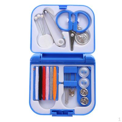 Scatola portaoggetti portatile per cucito fai da te blu/rosso