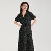Temperament Thin Short-sleeved Floral Dress for Women In 2026 Summer, with a High-end Feel and a Slimming Effect. Medium To Long Skirt