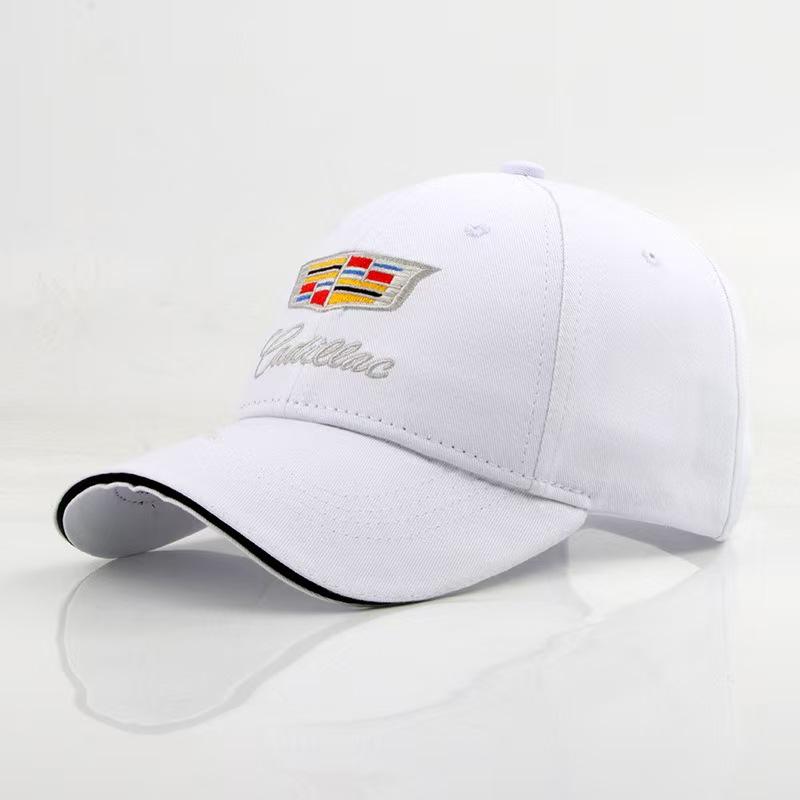Cadillac logo embroidery, seasonal sun protection and shading baseball cap, outdoor racing sports