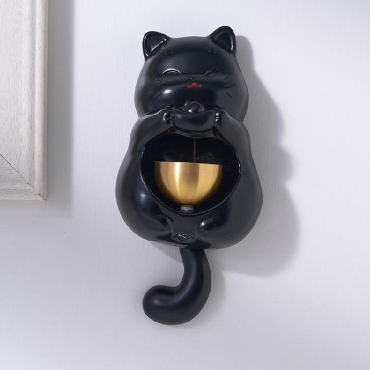 Magnetic Lucky Cats Statue Door Chimes Entryway Alert Bells for Home and Store Entrance Decoration Hanging Doorbell Gift
