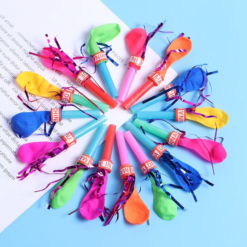 Jiani Bear Mixed Whistle Balloons - 10-Pack Set (500 Balloons)