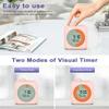 AD23-Digitaler visueller Timer 3-in-1-Uhr mit Timer 60-Minuten-Countdown-Stoppuhr für Küche, Kochen, Lernen, Lehren
