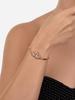 Set of 2 Rose Gold Cubic Zirconia Contemporary Brass Kada Bracelet for Women