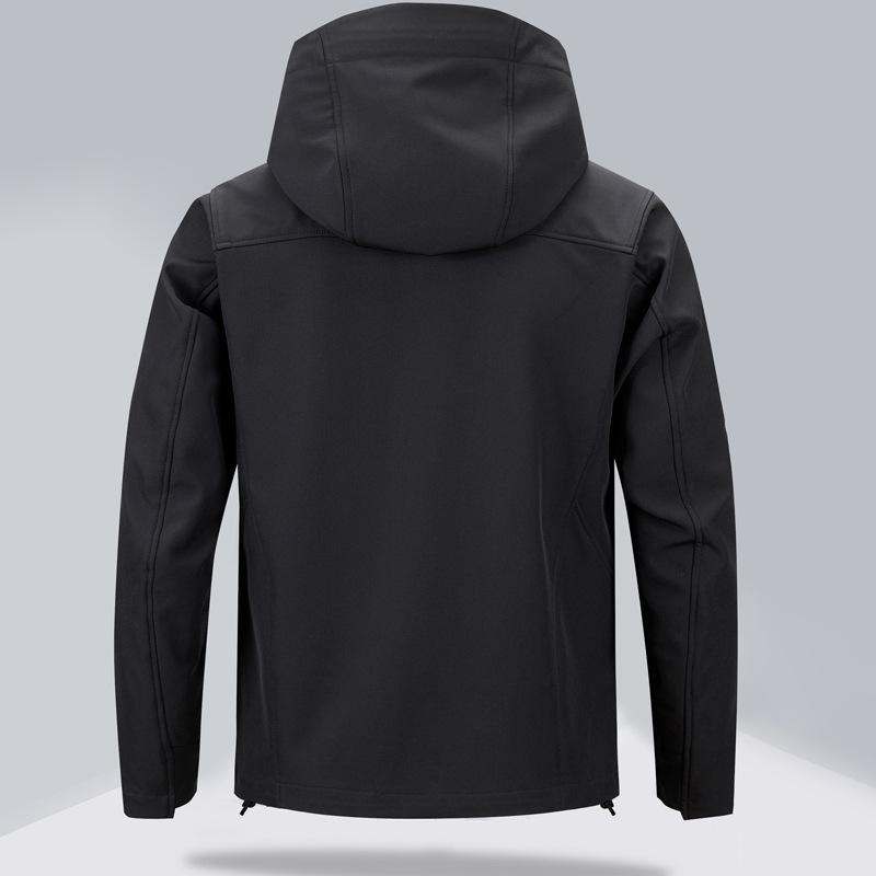Soft Shell Outdoor Sports Leisure Windproof Waterproof Three-proof Jacket Hooded Jacket Men and Women