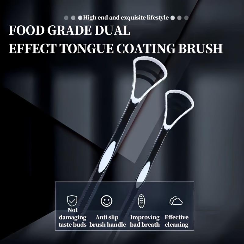 Tongue Scraper for Oral Care, Adult Tongue Coating Cleaner & Brush, Removes Bad Breath