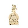 Wooden Rocking Santa Decoration Handcrafted Christmas Figurine for Windowsill Tabletop Festive Home And Shop Decor