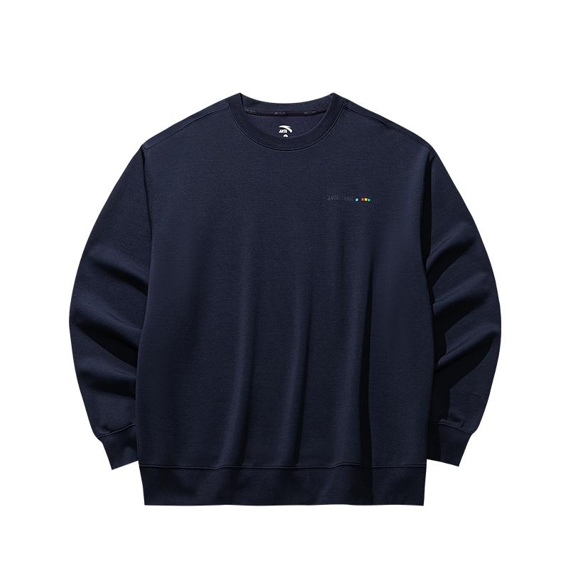 Anta Casual Loose Simple Comfortable Round Neck Pullover Sweatshirt Men Sweatshirt 152538706-3