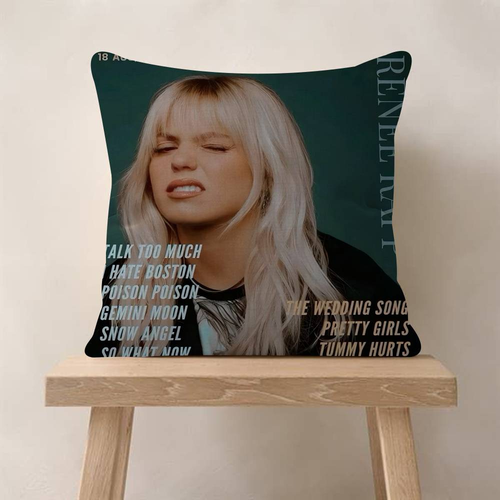 

Pop Singer AActor Renee Rapp Cool Personalized Pillow Cover Kids Bedroom Wild Party Decor Pillowcase Kid Birthday Shower Gift 30x30 cm