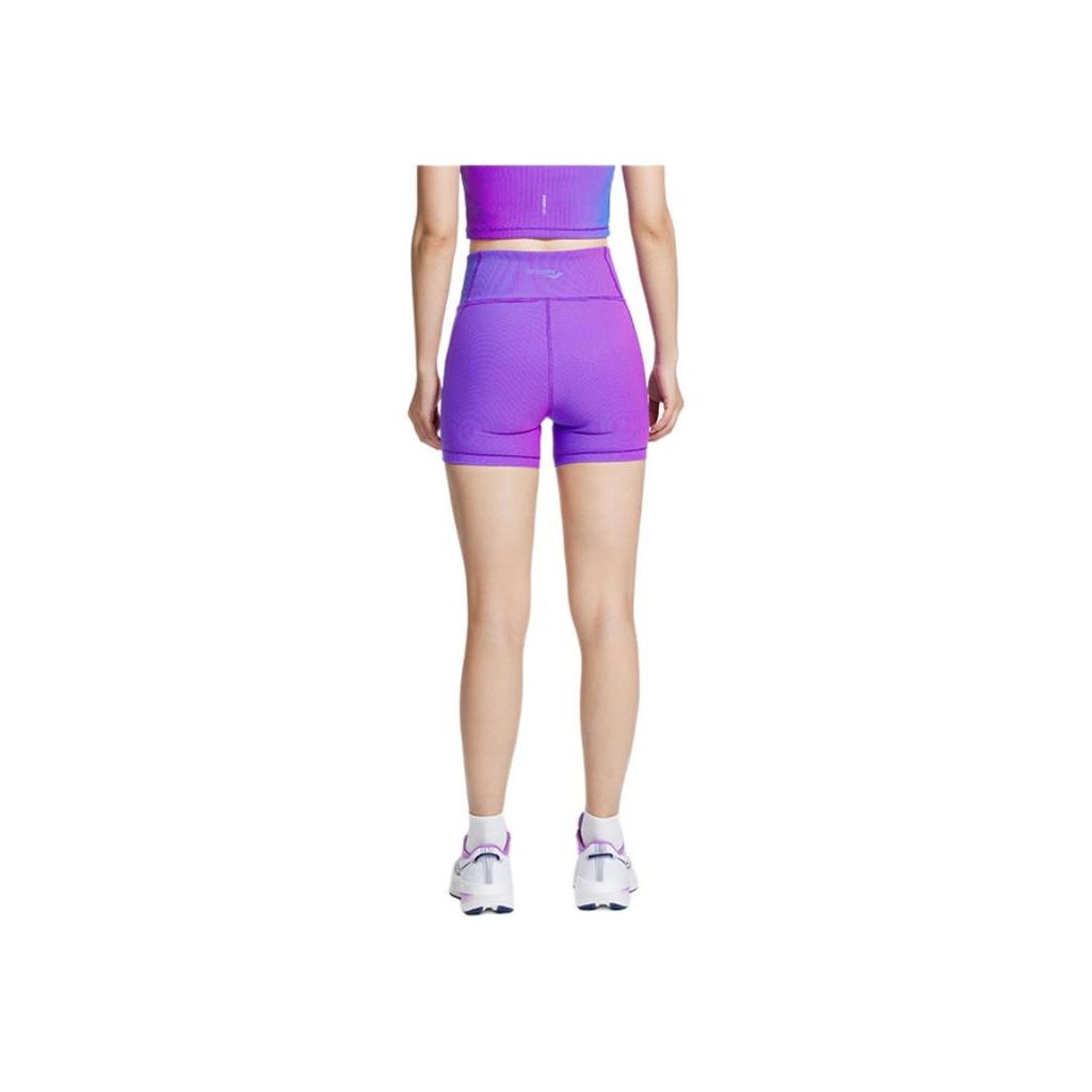 Saucony Solid Color Slim Fit Sports Shorts Women shorts Purple Blue SC1230226A-BL23