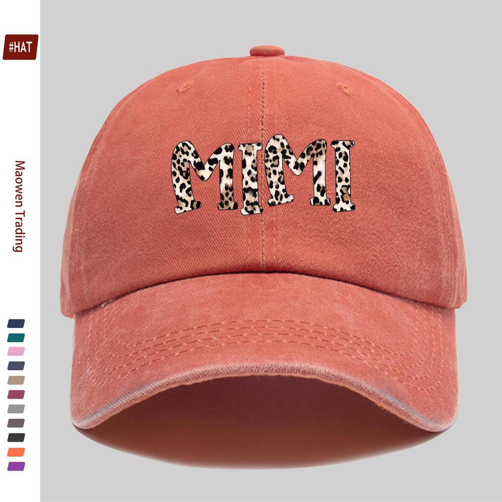 pc Wild Fashion Leopard Print Mimi Pattern Print Baseball Cap Home Leisure Decorative Hat Cute Leopard Print Papa Hat Buckle Ad