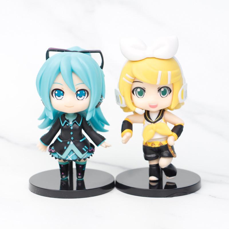 Cute Pvc Virtual Singer Model Figurine Meiko Kaito Miku Car Dashboard Ornaments