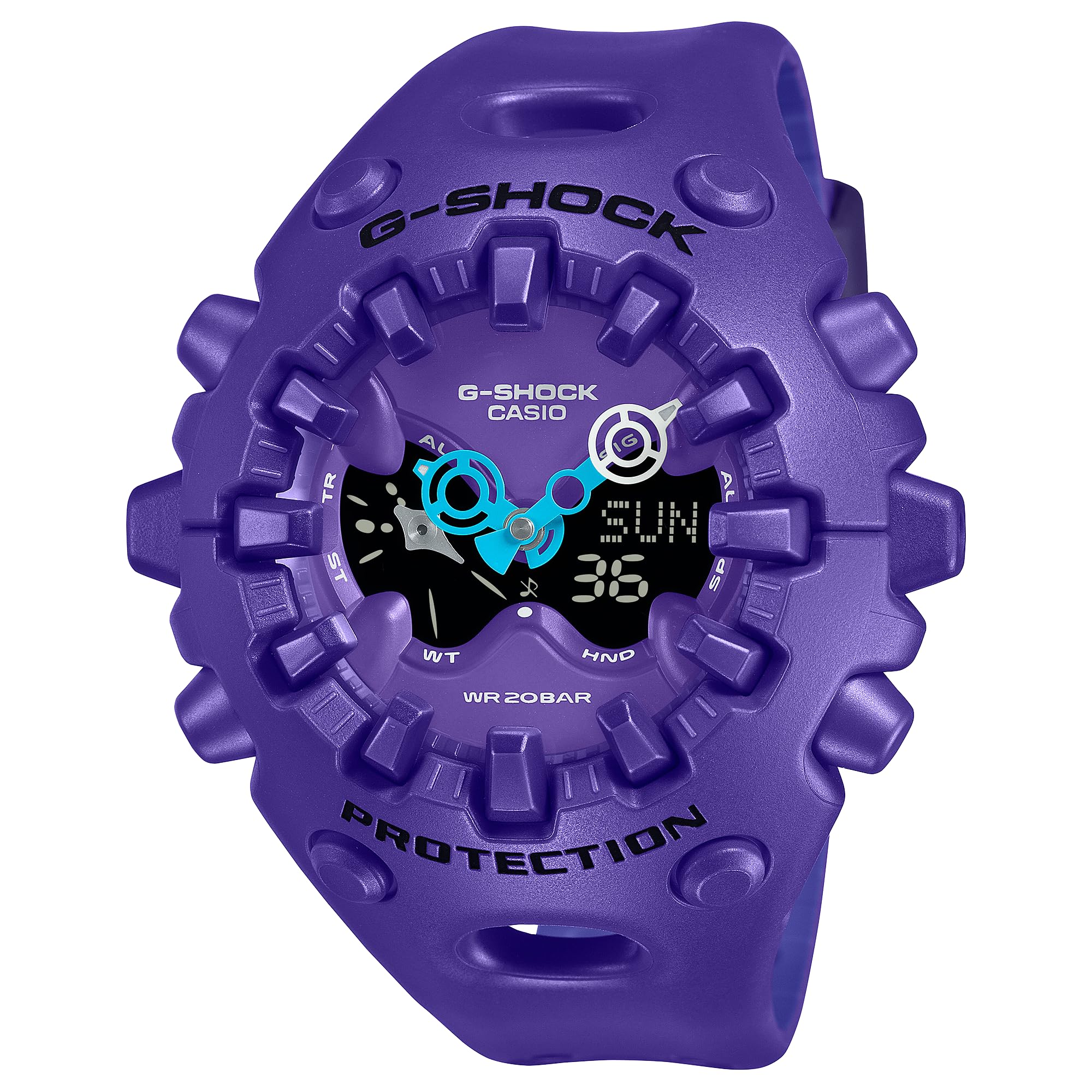 Casio Watch for Men G-SHOCK GA-V01-2A Analog-Digital (Overseas Model) фиолетовый