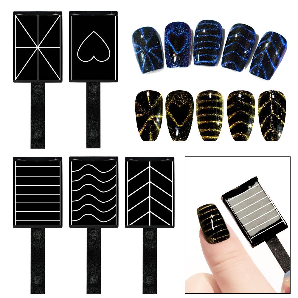 Nail Art Cat Magnetic Stick for 3D Cat Eye Gel Painting Nail Art Magnet Stick UV Gel Nail Polish Round Square Manicure Tool