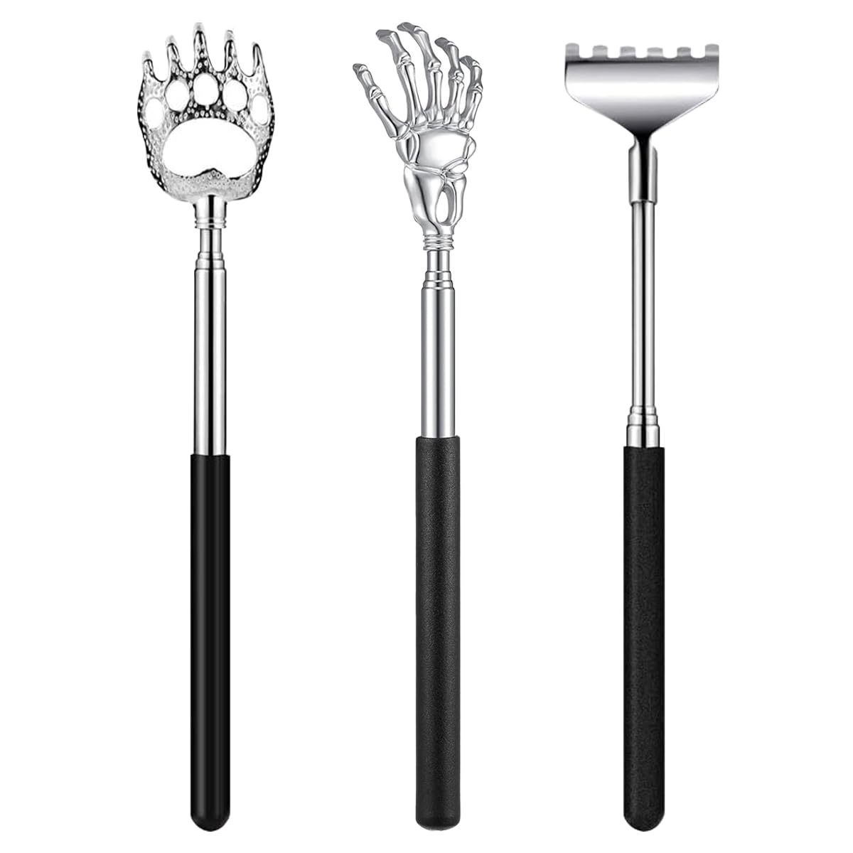 

Набор из 3 рук из нержавеющей резины, регулируемый массажер для спины [MRSXXNTY] для внуков, стальной, подвижный, телескопический, портативный, ручка,