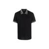 Ss22 Solid Color Cuff Striped Short Sleeve Polo Shirt Men Polo Shirts Black 1005195-1A03487-1B000