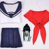 Halloween Party Girl's Navy Blue Sailor Skirt Pantyhose Loli Black Leather Shoes Yandere Simulator Ayano Aishi Cosplay Costume