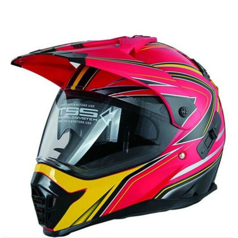 ECE Brands Men's Motocross Racing Helmet Full Face Off Road Motorbike Cross Helmet Dual Shield DOT168 for Motorcycle