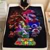 Super Mario Cartoon printing Flannel Blanket Bedroom Sofa Camping Warm blanket Gifts for family and friends-MJ017