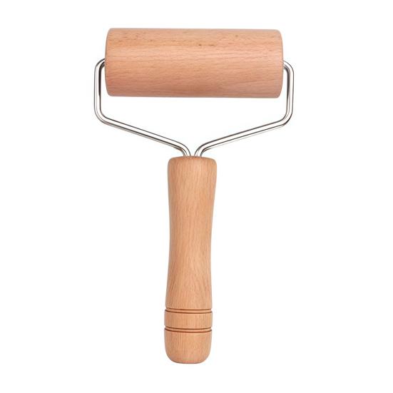 Wood Rolling Pin Non-Stick Dough Roller for Pizza Pastry Ergonomic Mini Dough Rolling Pin Easy-Clean Essential Baking Tool for Home Kitchen