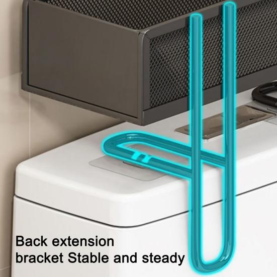 Toilettentank-Aufsatzkorb Badezimmer-Organizer Über dem WC-Aufbewahrungsregal Platzsparend Über dem Tank Maschenablage für Kleine Badezimmeraufbewahrung