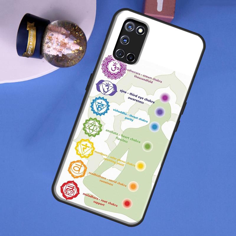 Mandala Chakra Yoga Phone Case For Oppo A40 A60 A80 A16 A76 A96 A91 A15 A17 A57S A18 A38 A58 A78 A98 A74 A94 A54