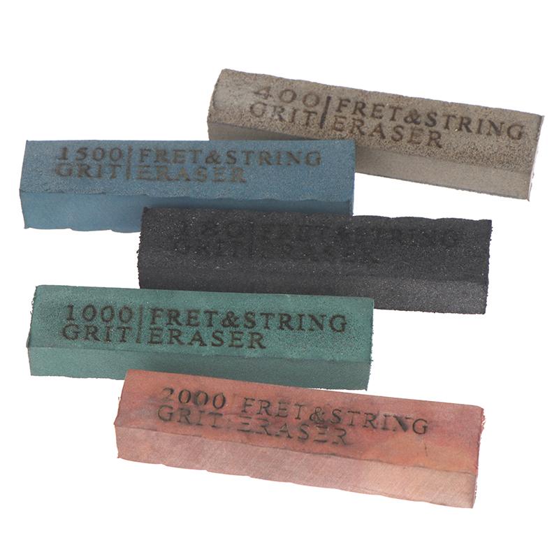 1Pz Gomme Abrasive per Lucidare i Tasti della Chitarra Gomma Abrasiva per Tasti 180 /400/1000/1500/2000 Grana Per Strumento di Manutenzione della Chitarra