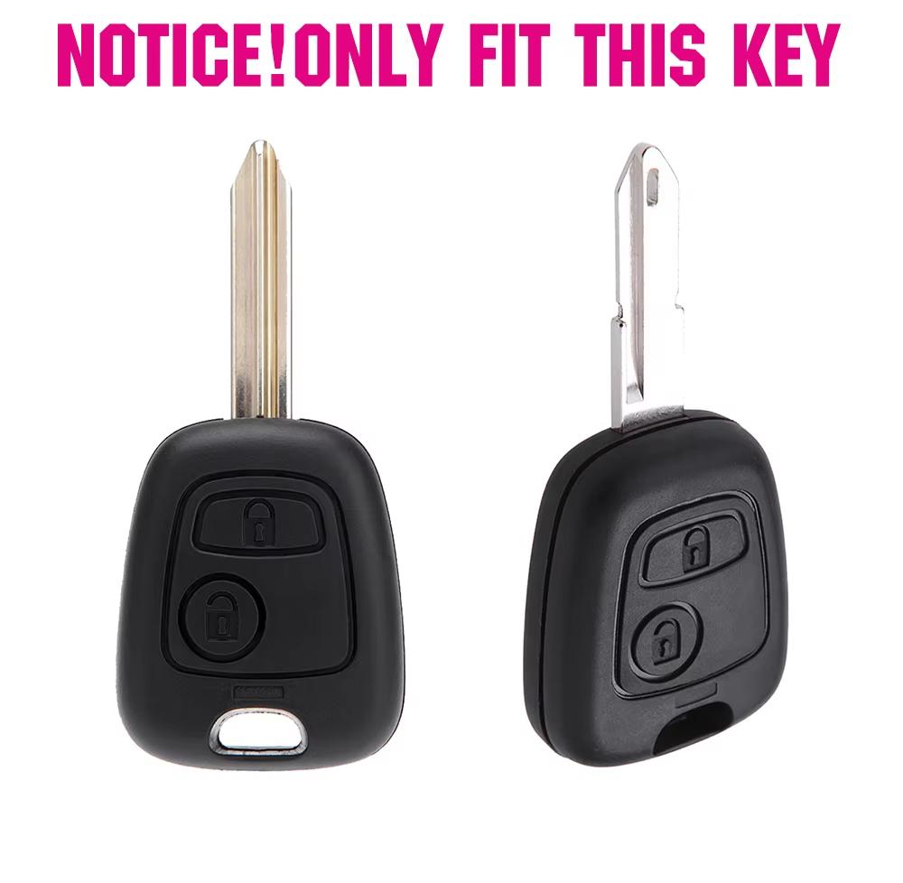 Zinc Alloy Leather 2 3 Buttons Car Flip Remote Key Case Fob Protector Cover For Citroen C1 C2 C3 C4 XSARA PICASSO Accessories
