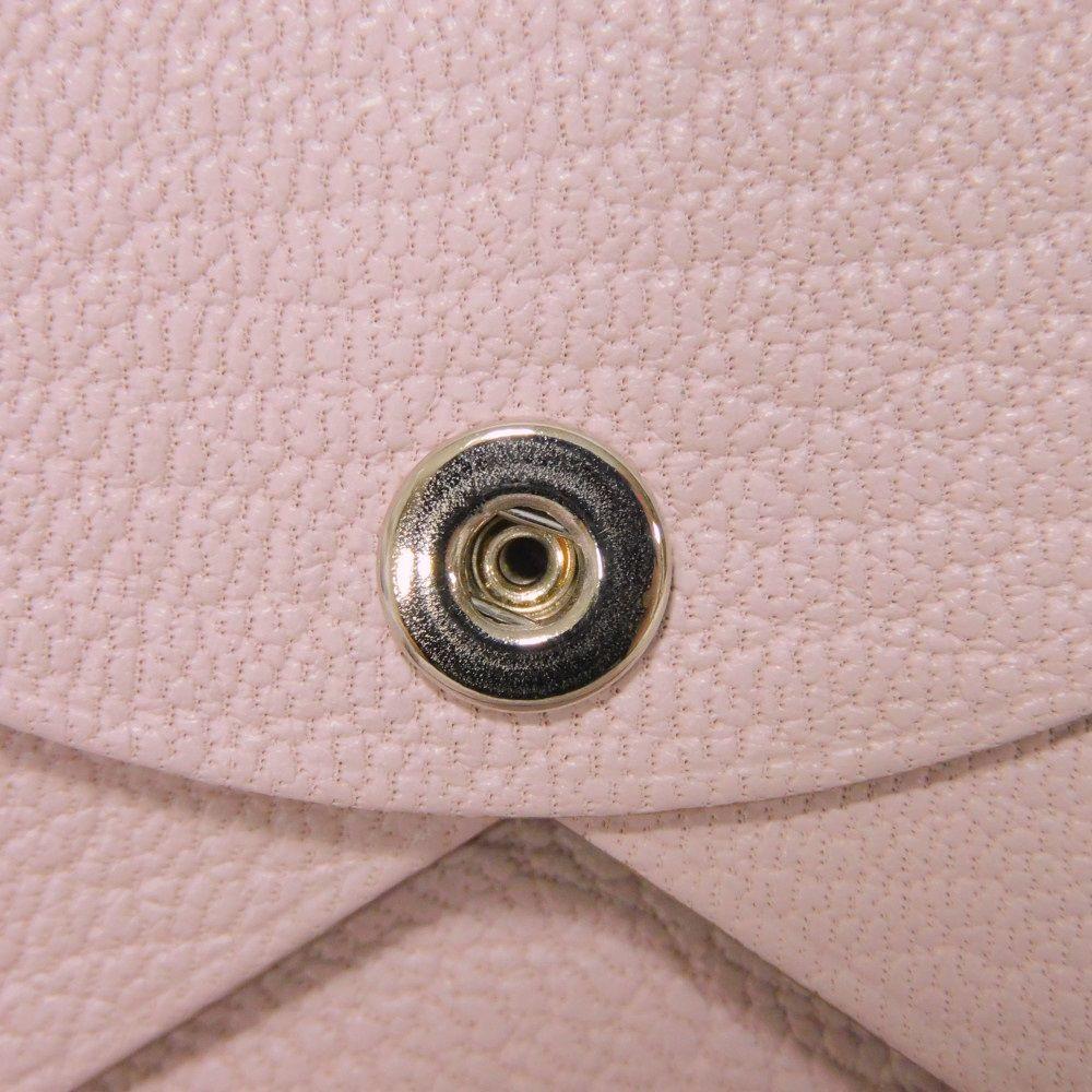 Used 9212 Calvi 7946 Chevre Mysore Goatskin Bag with Foil-stamped Logo, Pastel Light Pink, Excellent Condition 13808