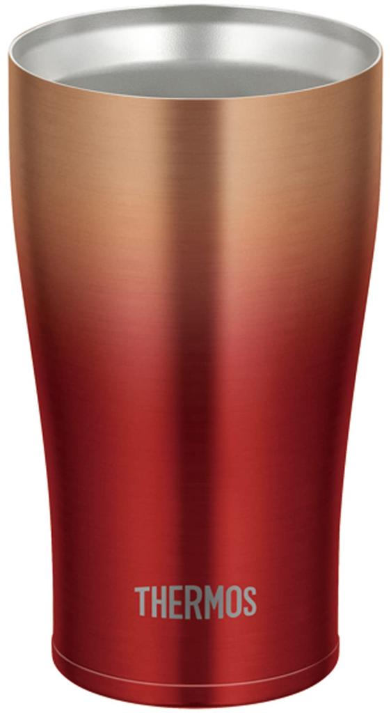 Thermos Vacuum Insulated Red Gold Perfect Day Beer Birthday Gift for Men and Women Tumbler, 0.34L, (JDE-341LTD RGD) - Father's Gift, Gift,