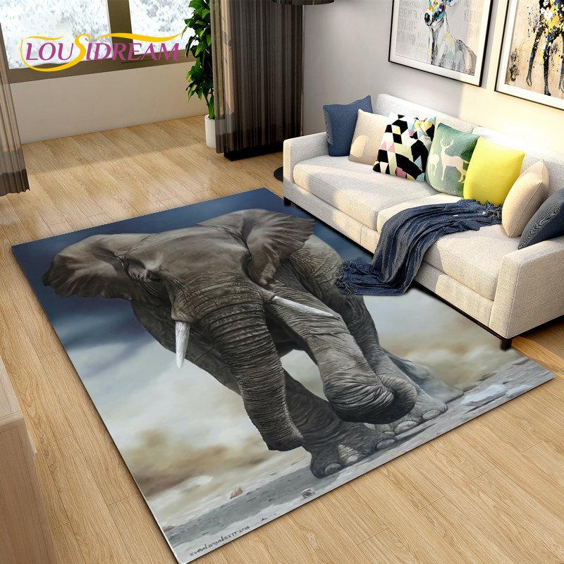 Elephant Ganesha Series  Area Rug Large,Carpet Rug for Living Room Bedroom Sofa Doormat Decoration,kids Play Non-slip Floor Mat