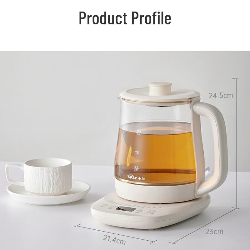 BEAR 1.5L Smart Electric Health Kettle with 24H Keep Warm CN Plug (adapter Included)