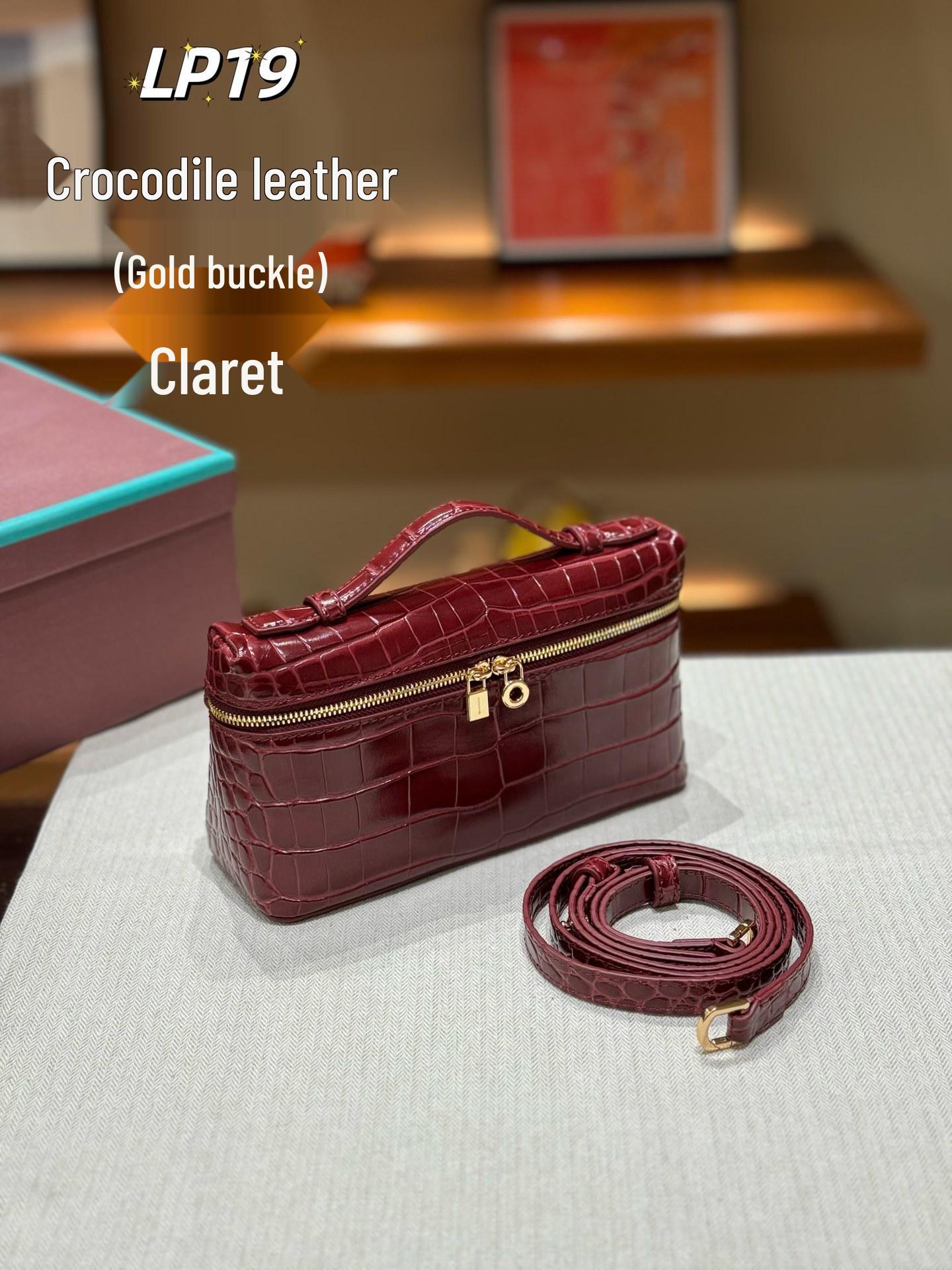 

Высококачественная кожа Крокодил и Страус Узор Сумка-ланч на плечо 20x11x7 cm