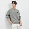Qipilao Men's Waffle Knit Crewneck Sweatshirt