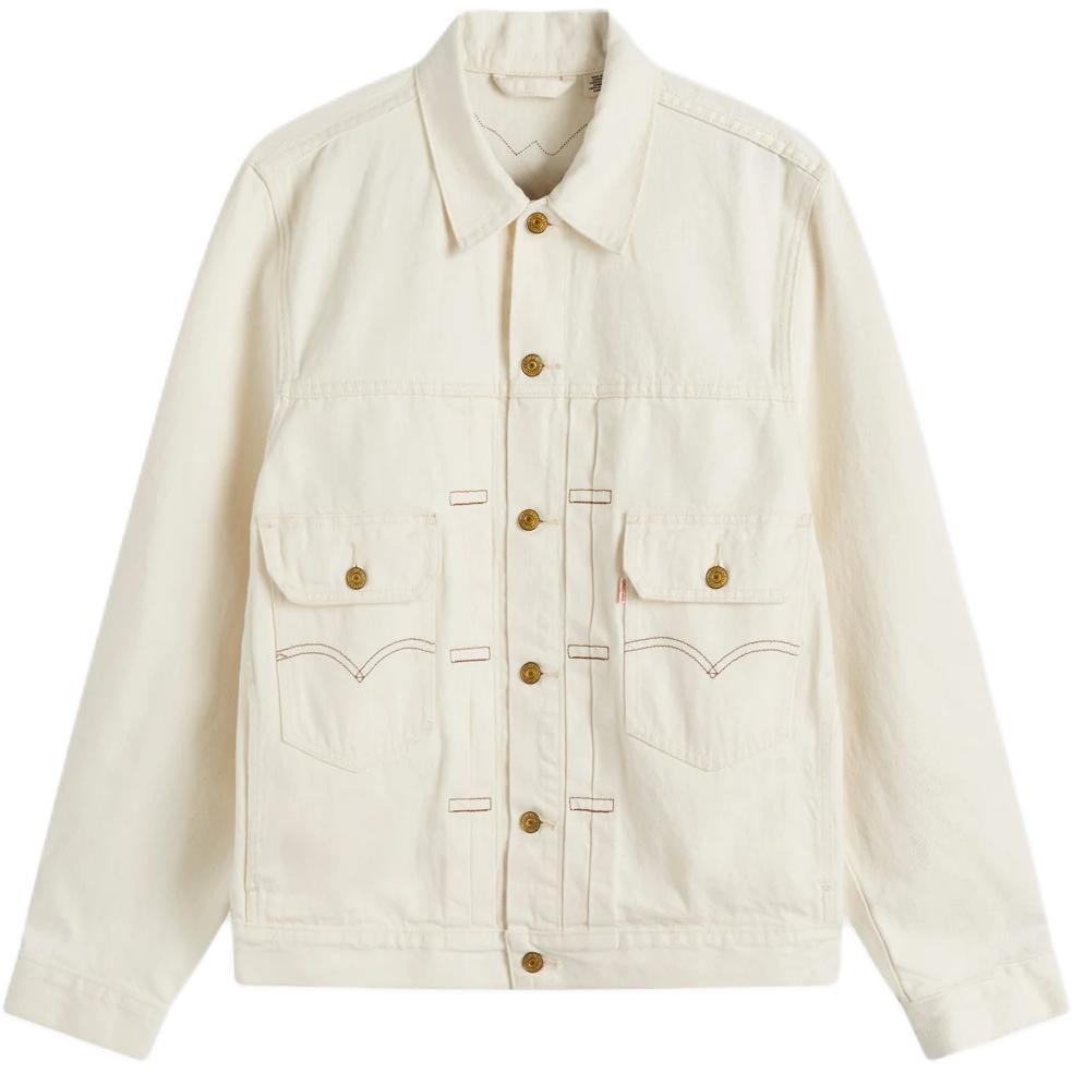 

Levis Levis X End. Коллаборация FW24 Куртка с передним утилитарным карманом, застежка на золотую пуговицу, куртка унисекс, белая A95100000 M