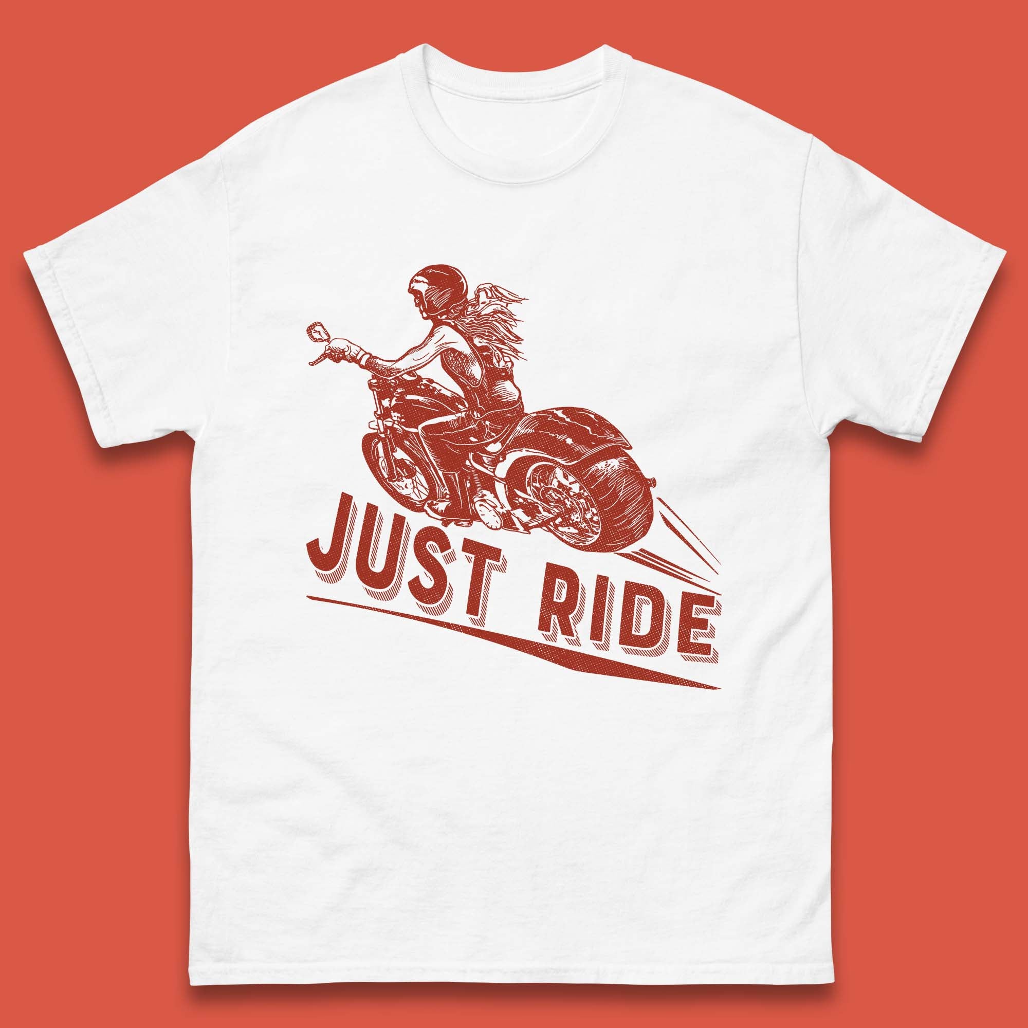 Just Ride Mens T-Shirt Womens Tops Tees 4XL