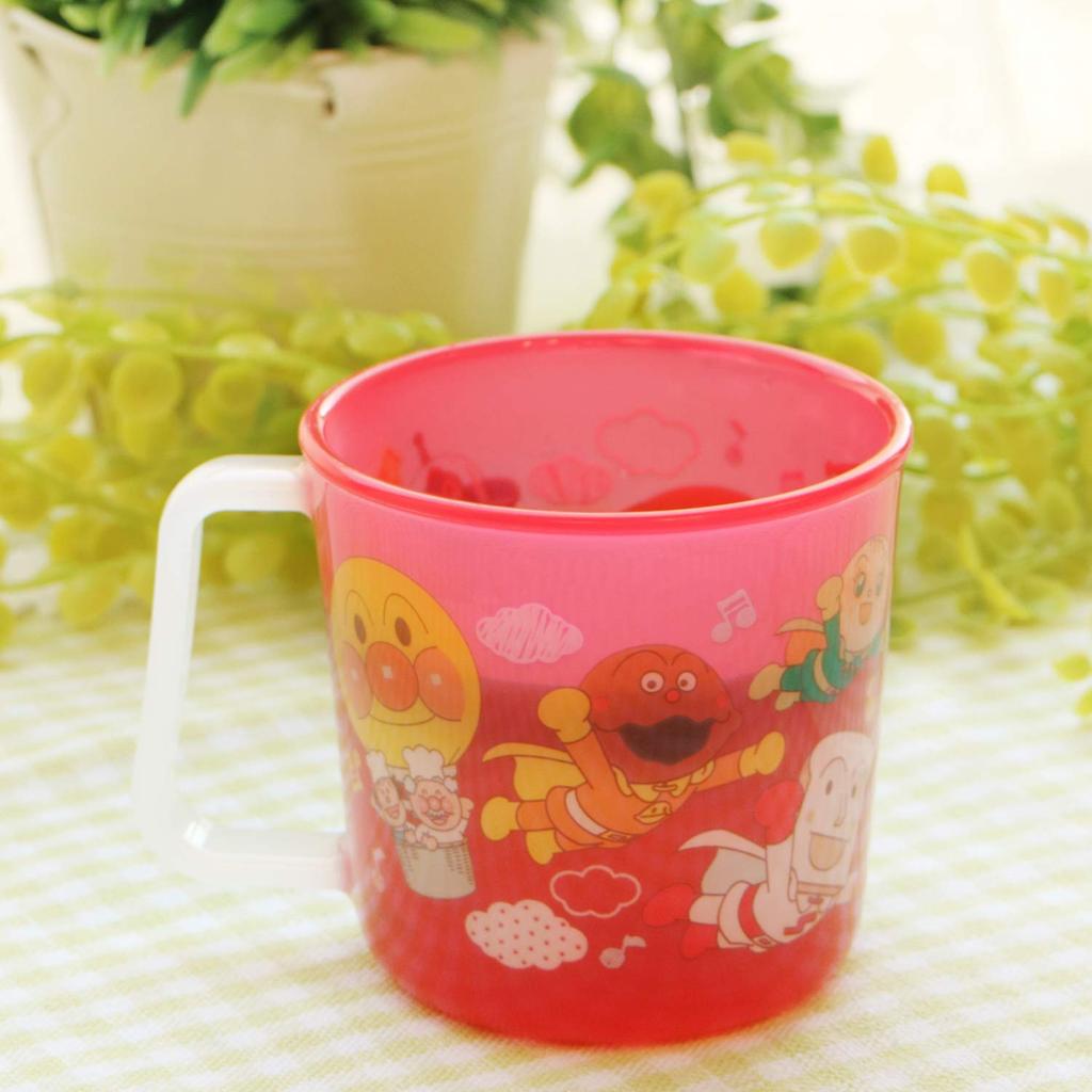 LEC Anpanman Mug Cup Red Pattern Won't Peel Off Type