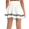 Womens Flared A Line Miniskirt High Waist Wide Elastic Band Casual Striped Hem Skirt for Girls or Ladies Daily Outfits