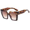 Vintage Uv400 Protection Wide Leg Plain Glass Spectacles Square Gradient Shades Sunglasses for Women Pc Unisex Uv400 Sunglasses