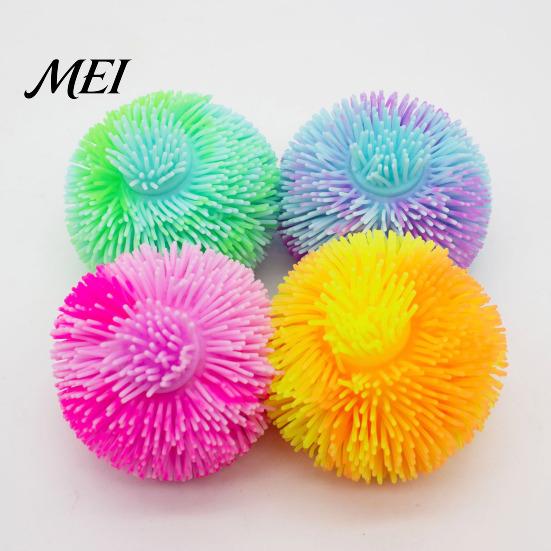 Stress Reduction Gadget Relief Fuzz Ball Toy, TPR Fuzzy Squeeze Fidget Calming Hand Toy Anxiety Relieving Office Desk for Focus Aid, Relaxation