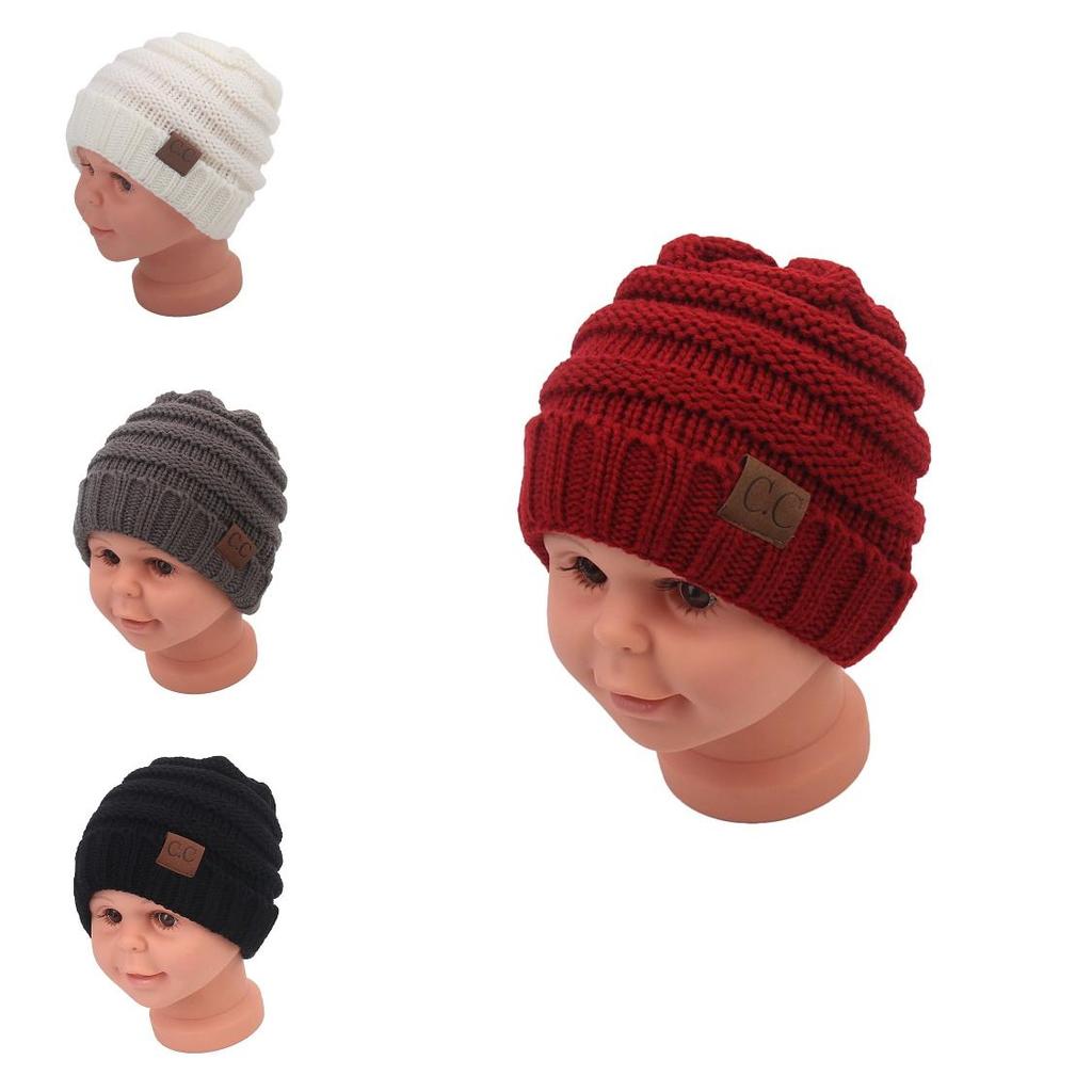 Trendy Kids Knitted Hat Soft Warm Yarn Beanie For Boys And Girls Winter Spring Fall