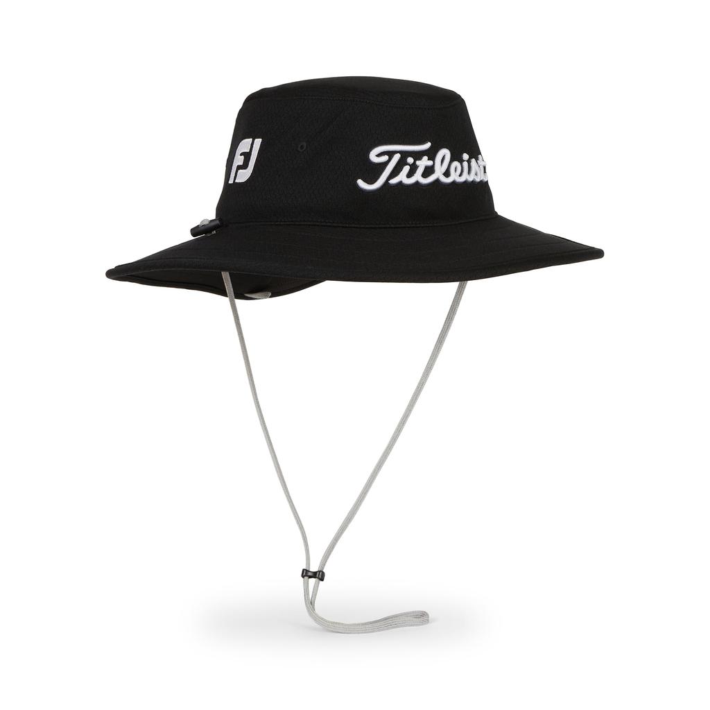 Titleist Tour Aussie Hat, Black and White, TH24TAUSN2-01