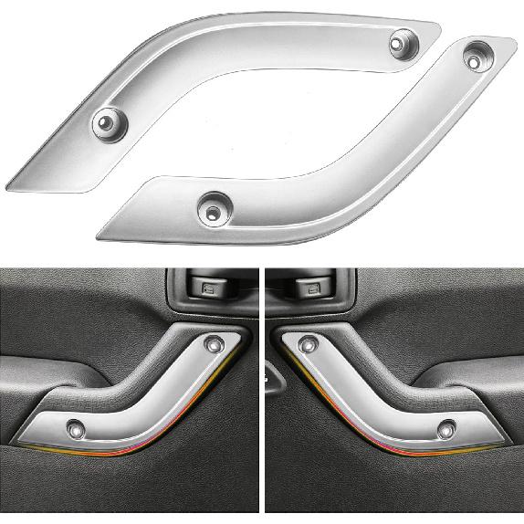 Interior Door Grab Handle Inserts Cover, Door Handle Trim Cover | Replacement for Jeep Wrangler JK JKU 2011-2018, Replaces 1RC72JAHAD