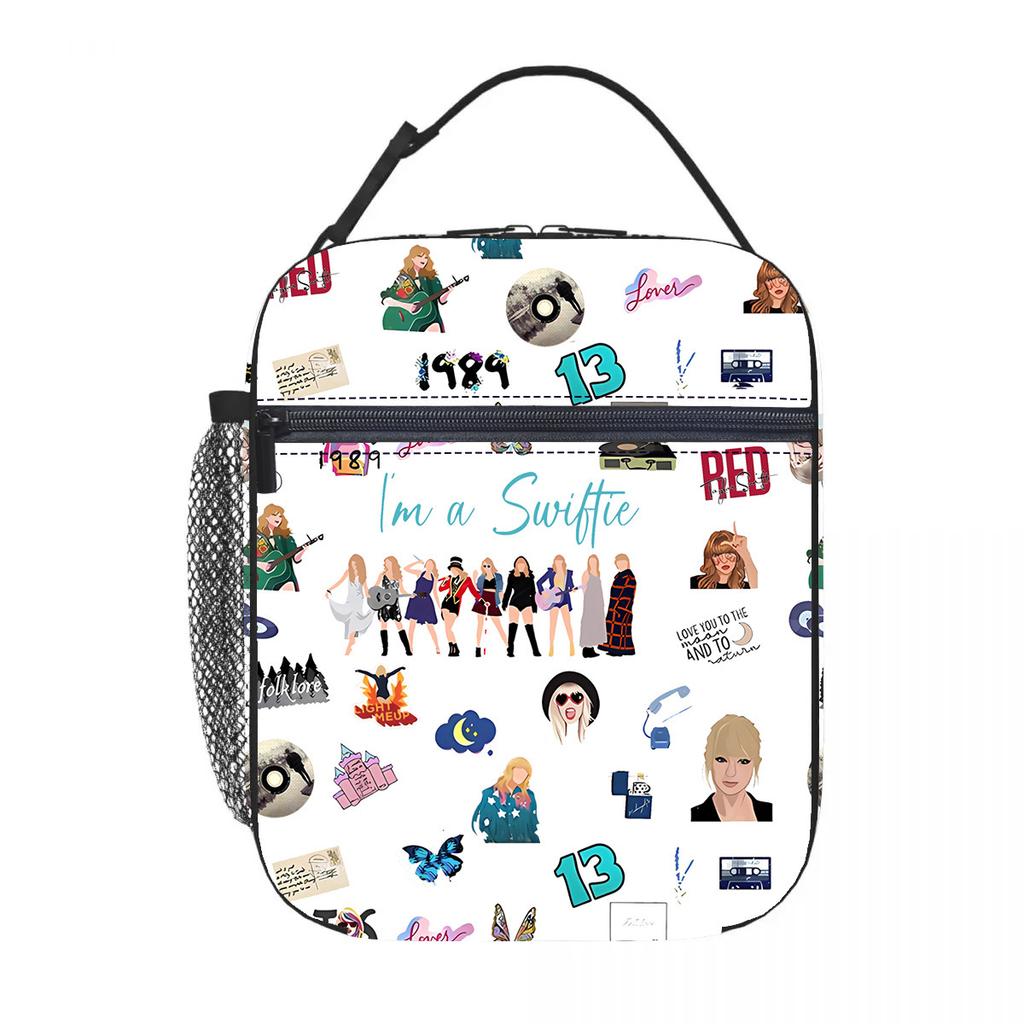 Taylor Swift Handheld Lunch Bag For Elementary And Secondary Students Full Print Meal Bag