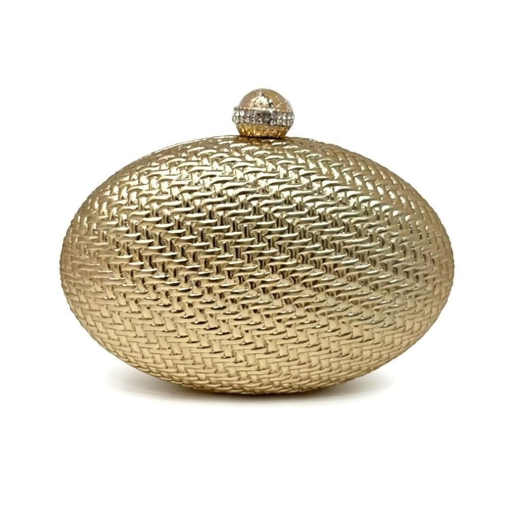 Oval Shape Hard Shell Crossbody Bag Egg-Shaped Braided Handbag Luxury Evening Clutch Bag  Gift