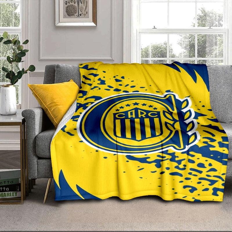 Rosario Central Crest Portable Blanket/Soft Blanket Bedding Blanket Suitable for Travel Camping Living Rooms Offices Sofas Fan Gifts