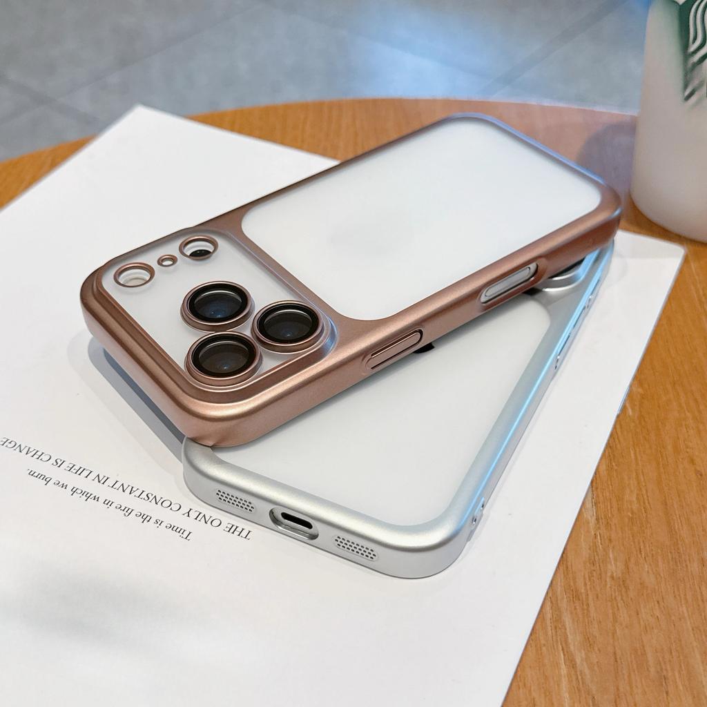 Nieuwe Transparante Telefoonhoes Voor iPhone 17 16 15 13 12 Pro Max 17Air Plating Frame Lens Film Bescherming Anti-val Harde Heldere Cover