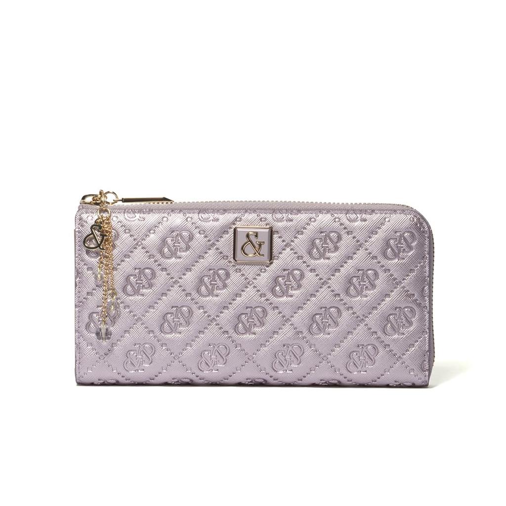 Pinky Diane Wallet Union Synthetic Leather with Original Metallic Lavender & & Charm, Color, PDLWFDT8,