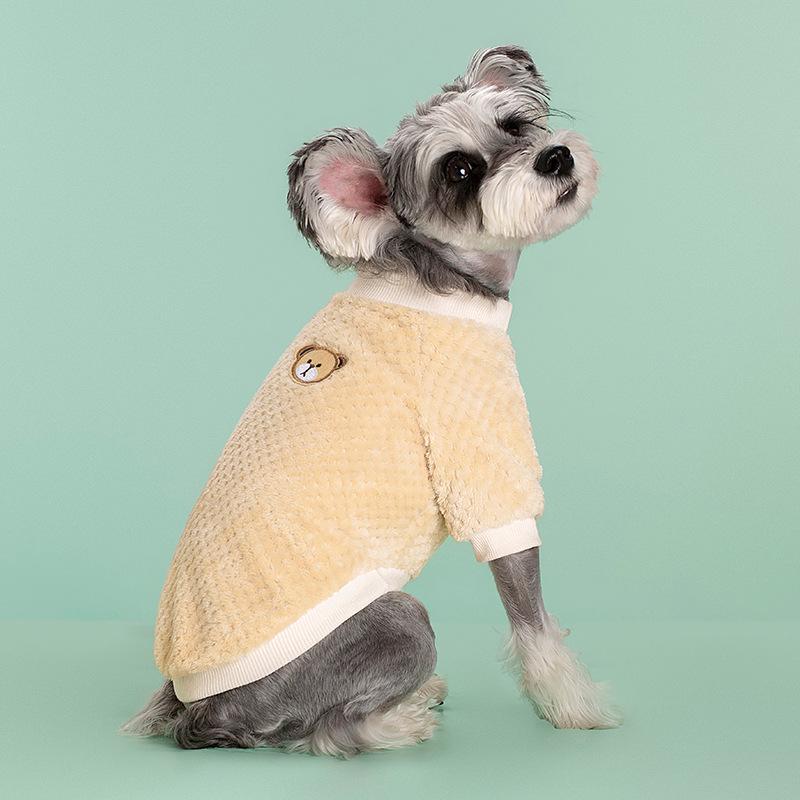 Rainbow Striped Fleece Jacket for Pets - Autumn and Winter Warmth for Cats and Small Dogs
