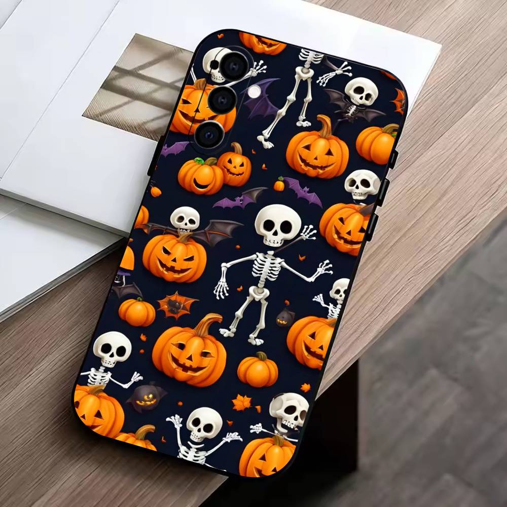 

Halloween-HH Phone Case For Samsung Galaxy A73,A72,A71,A70,A53,A52,A51,Others Soft Black Cover Samsung a32 4g