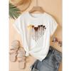 European Size [Simple Fashion T-Shirt] Simple Fashion Women's Round Neck Loose Fit Short Sleeve T-Shirt